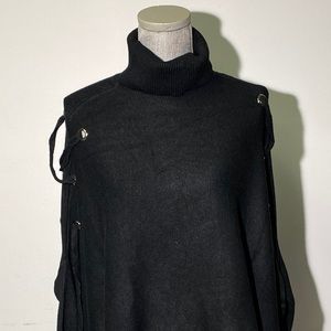 Ellian turtle neck poncho with sleeves